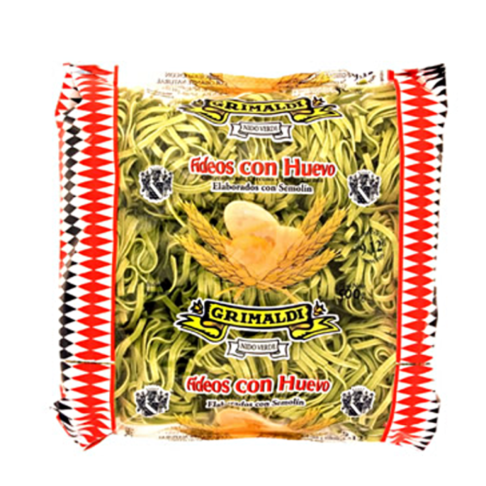 Fideos Grimaldi nido verde